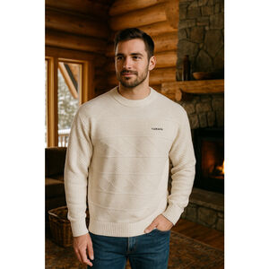 VTG Yamaha Sportswear Sweater Men’s L White 100% Cotton Knit USA